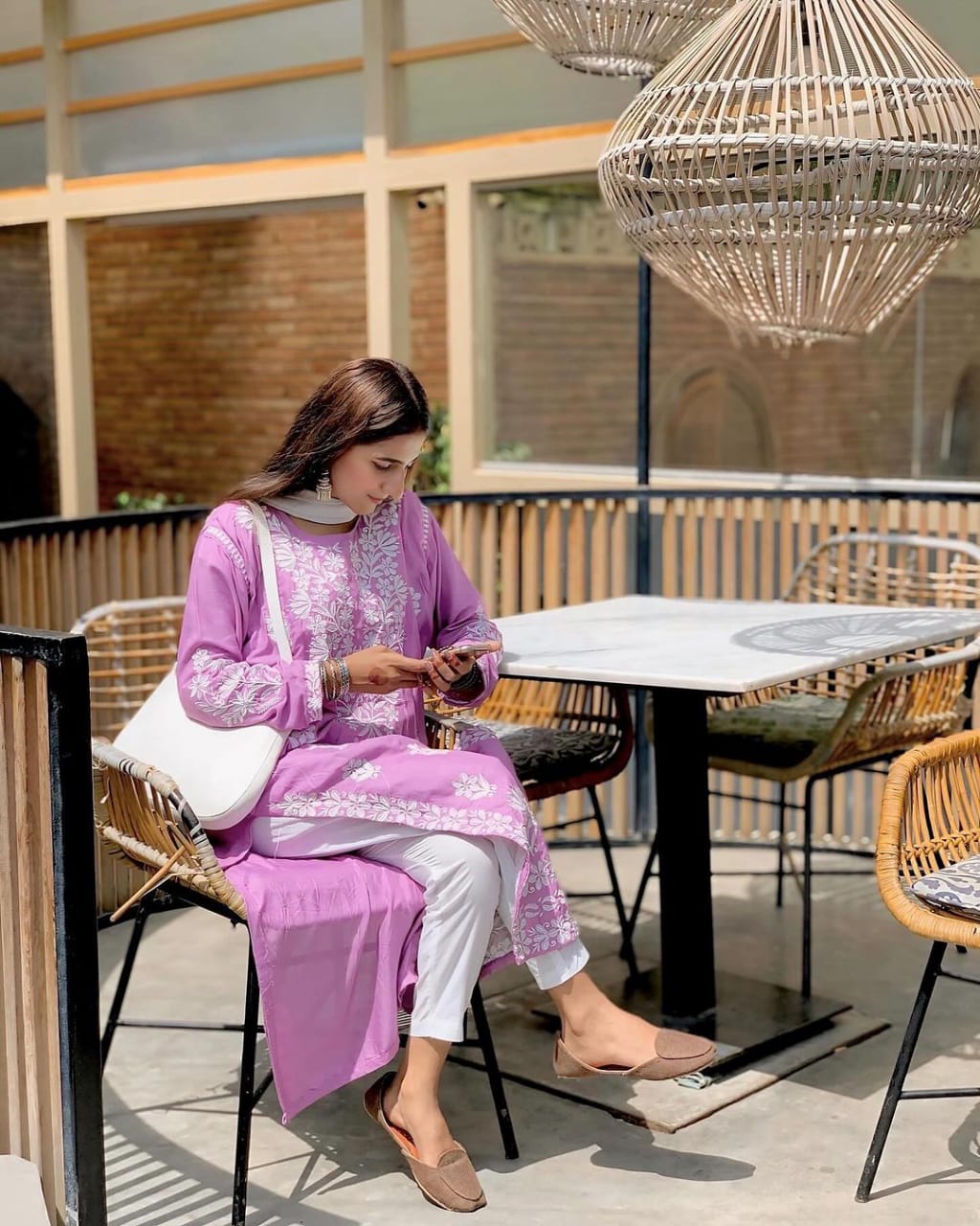 Pezwaan Indian Chicken Kari Shirt (Lilac)2pcs