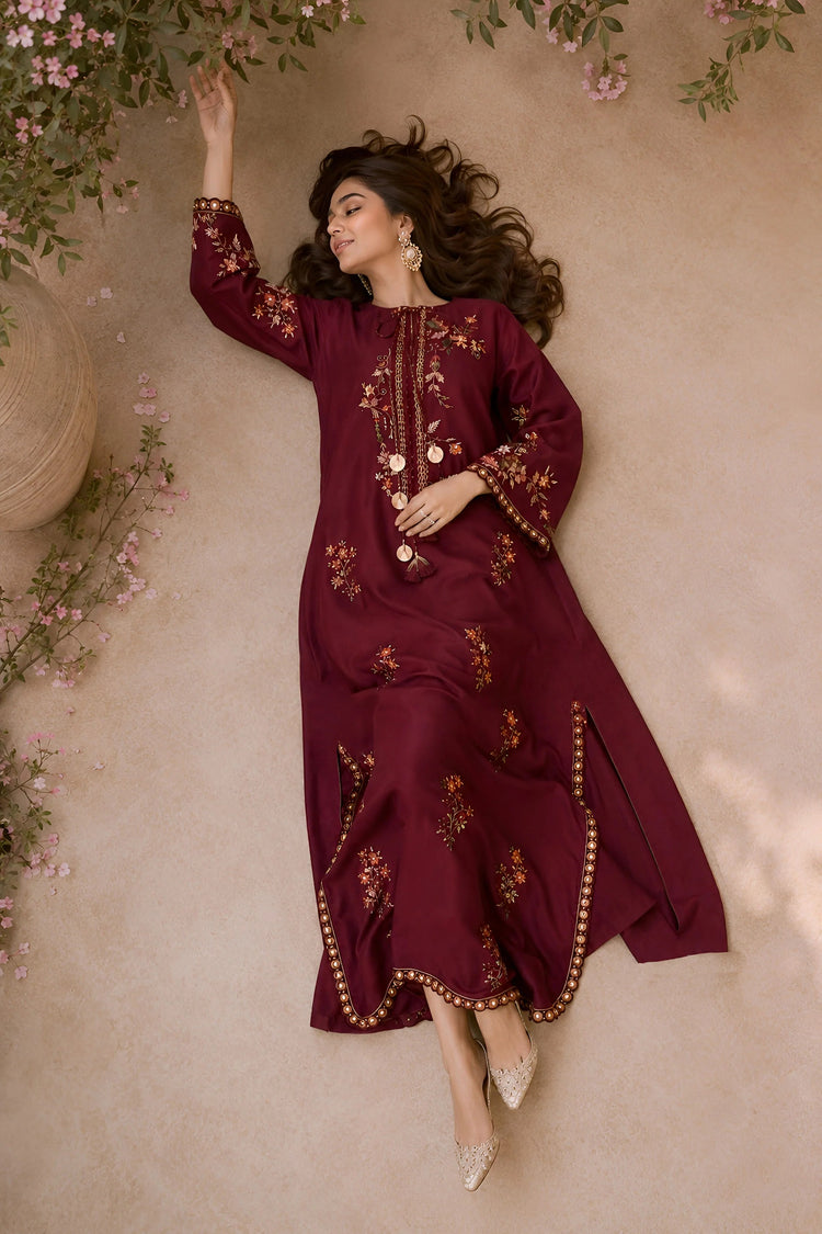 Maroon kaftan