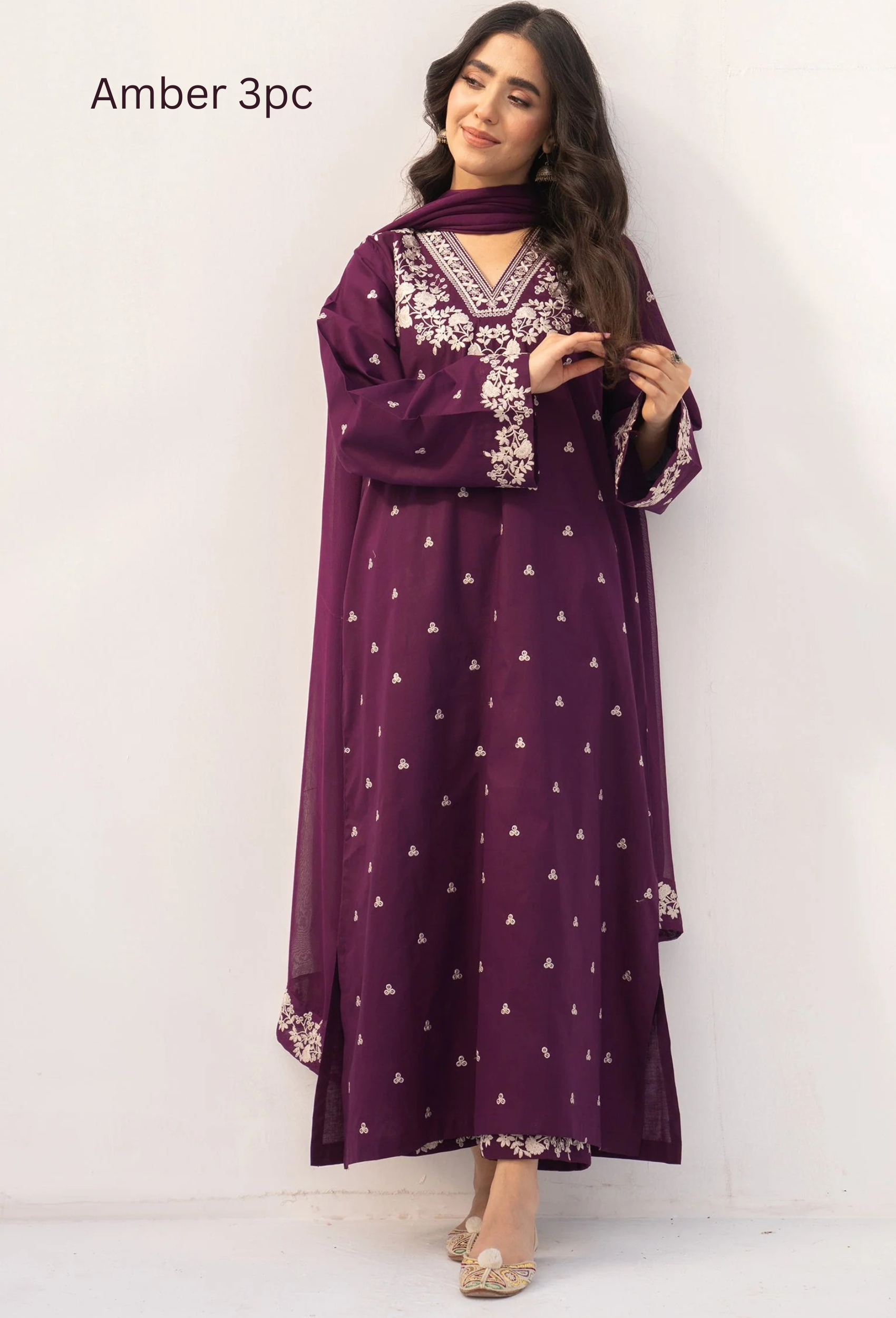 Extra 10% OFF (2 in 1) Amber 3pc + Kaashni 2pc - PEZ49