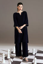 Navy Blue Velvet 2pc