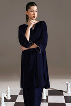 Navy Blue Velvet 2pc