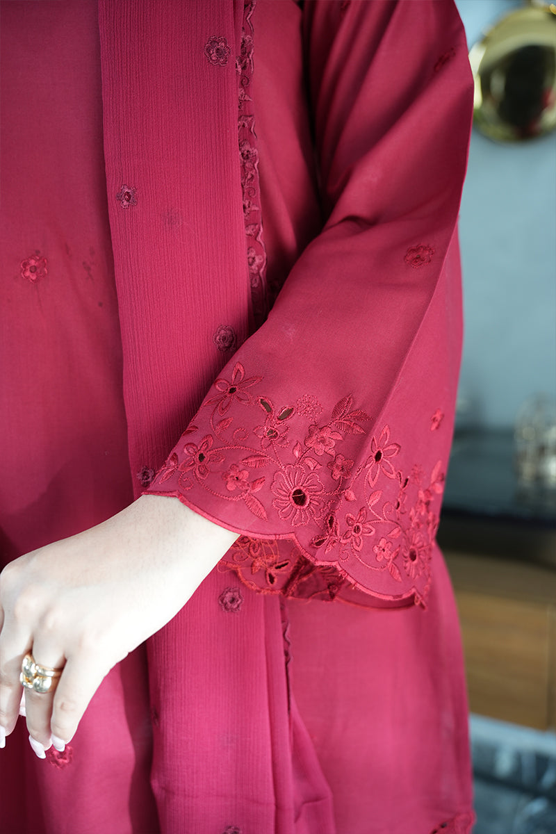 Maroon Jora 3pc