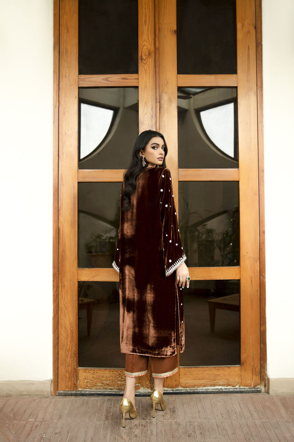 Brown Velvet 2 Piece