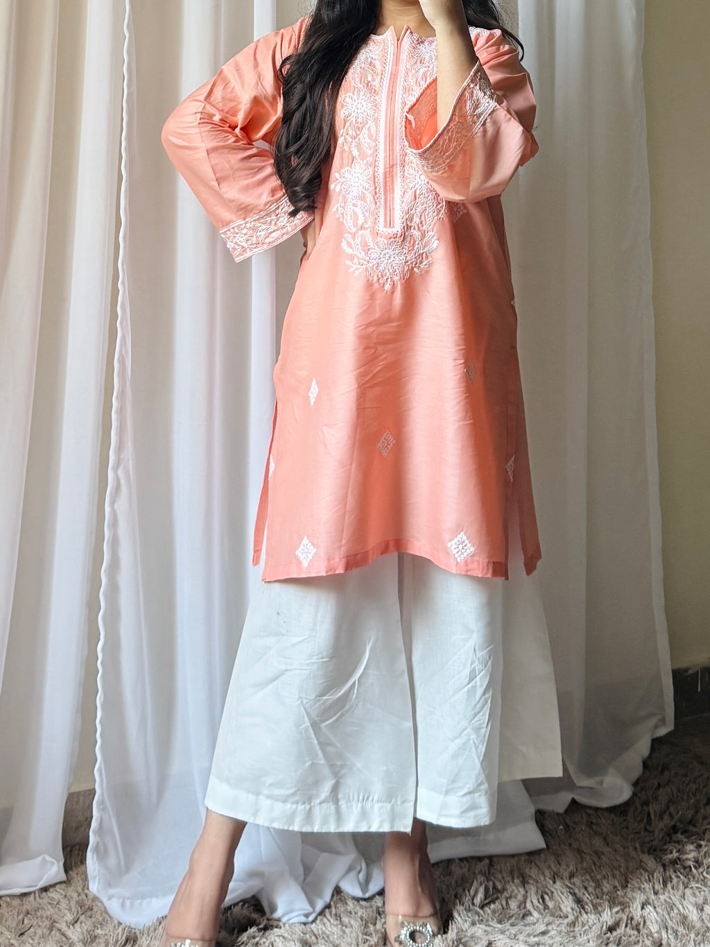 Peach Kurti 2pc