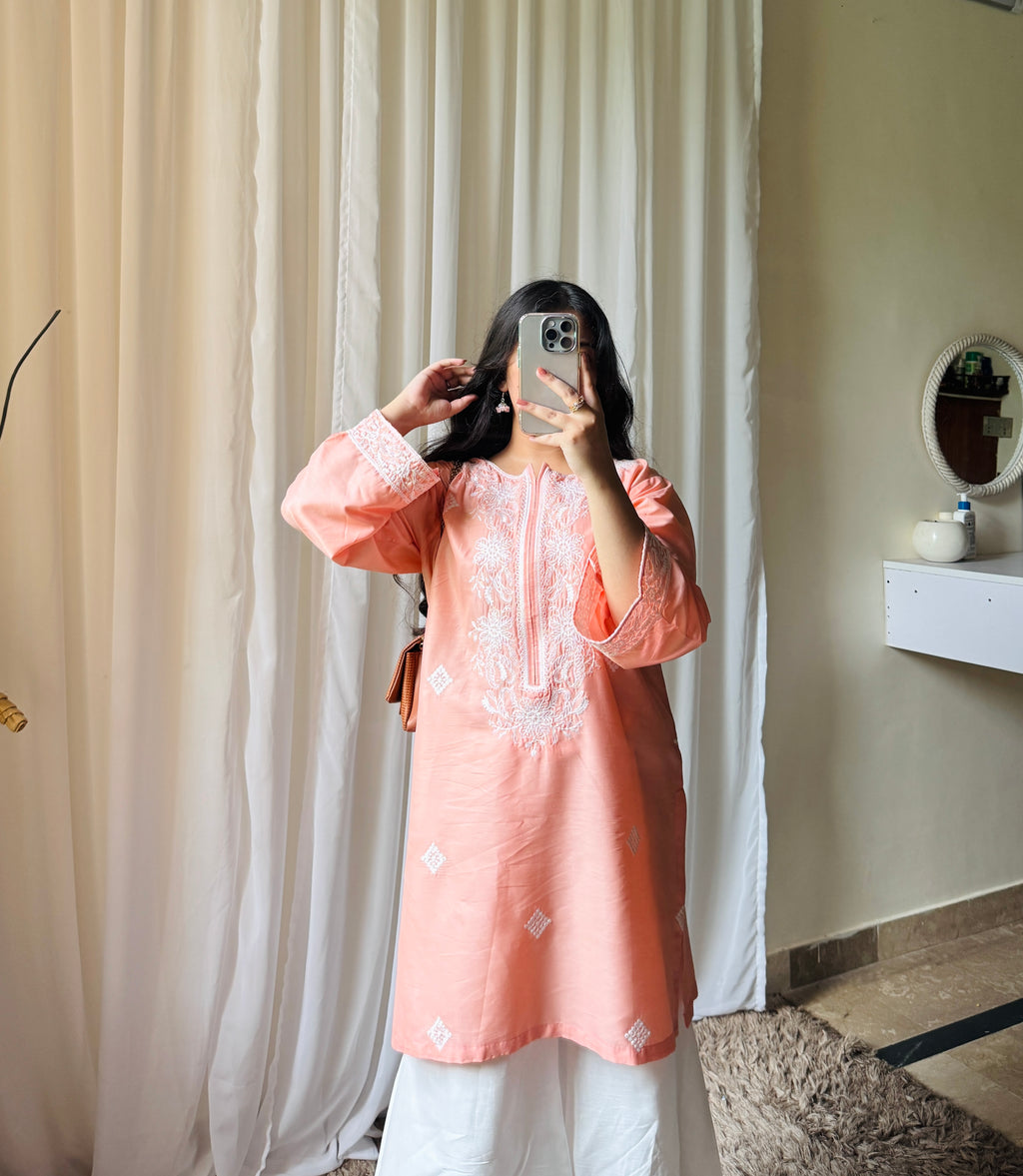 Peach Kurti 2pc