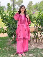Miraal 2PC Pink (Farshi Shalwar)  - PEZ32