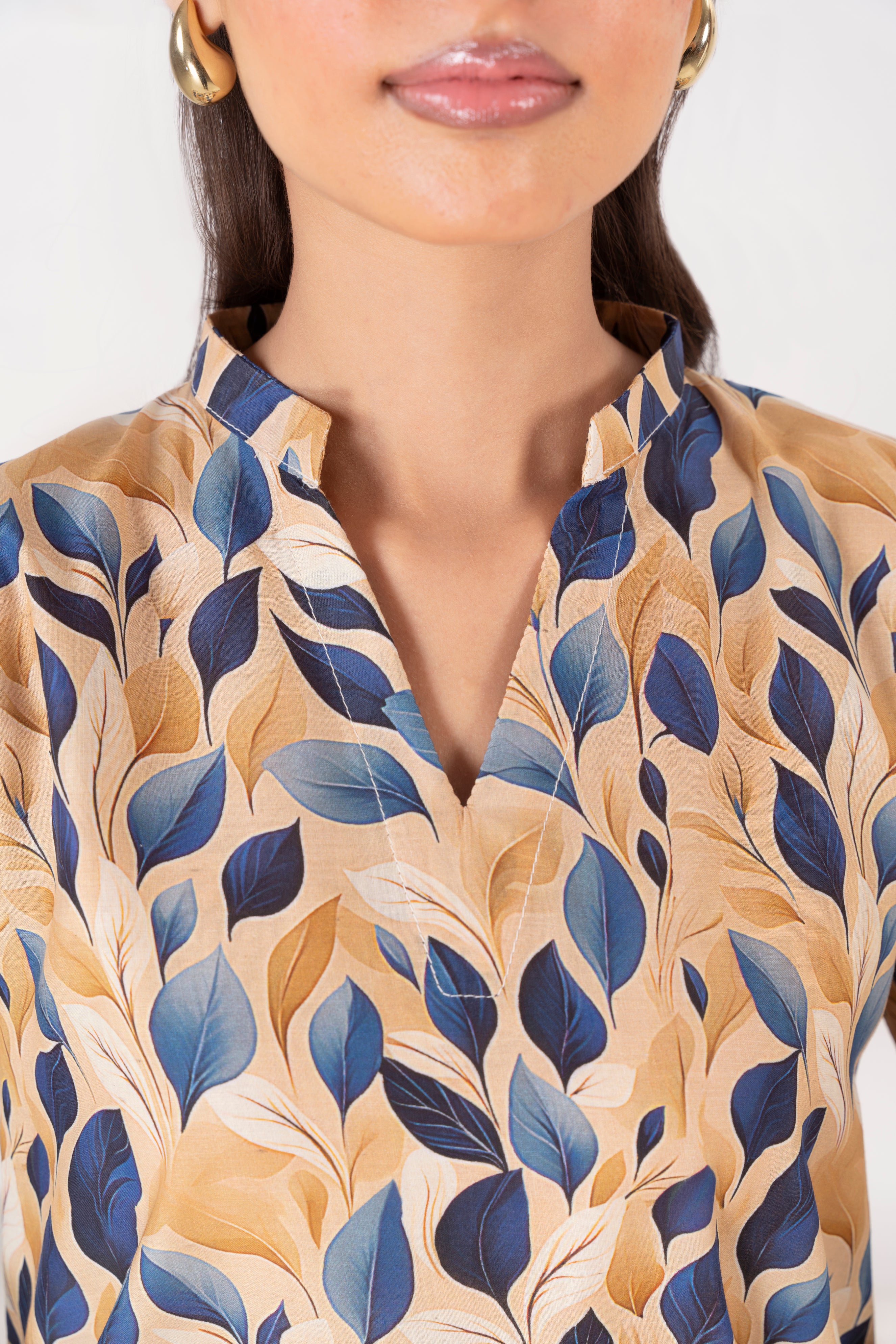 Unstitched Lawn 2Pc Printed (Purple)