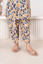 Unstitched Lawn 2Pc Printed (Purple)