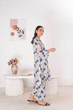 Unstitched Lawn 2Pc Printed (Blue)