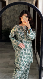 Green Printed 2 Piece