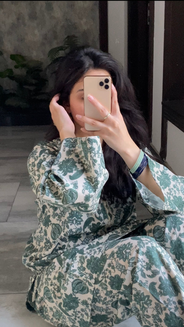 Green Printed 2 Piece (ON Sale)