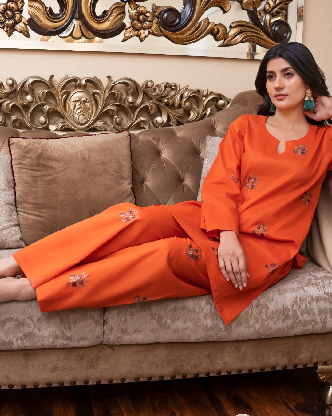 Orange Bloom 2pcs