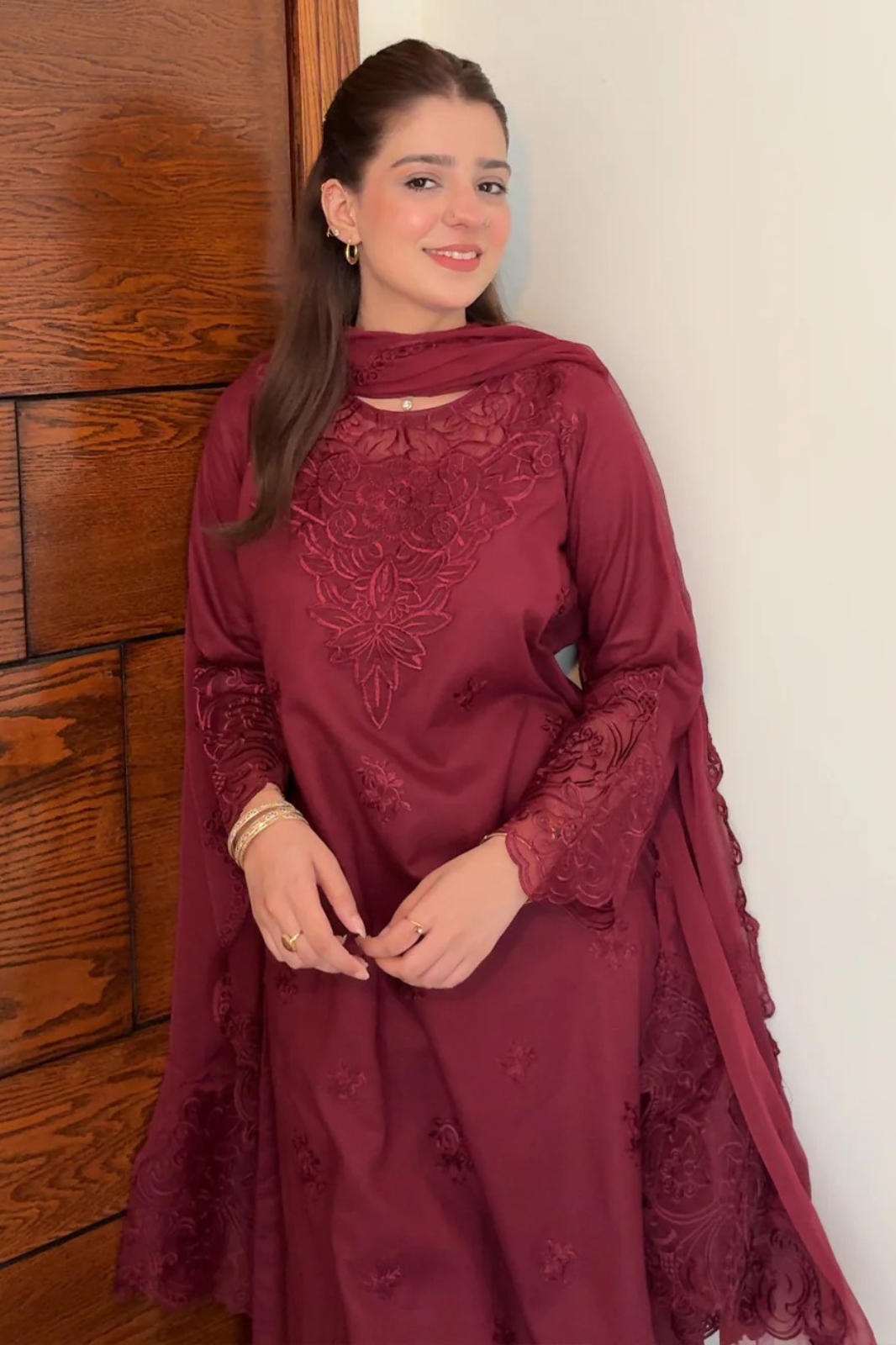 Maroon Caspian 3 Piece
