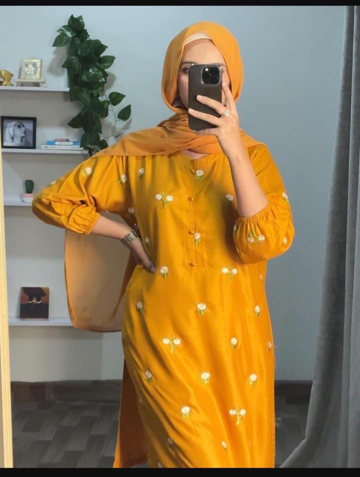 Flower 2 PC (Mustard)