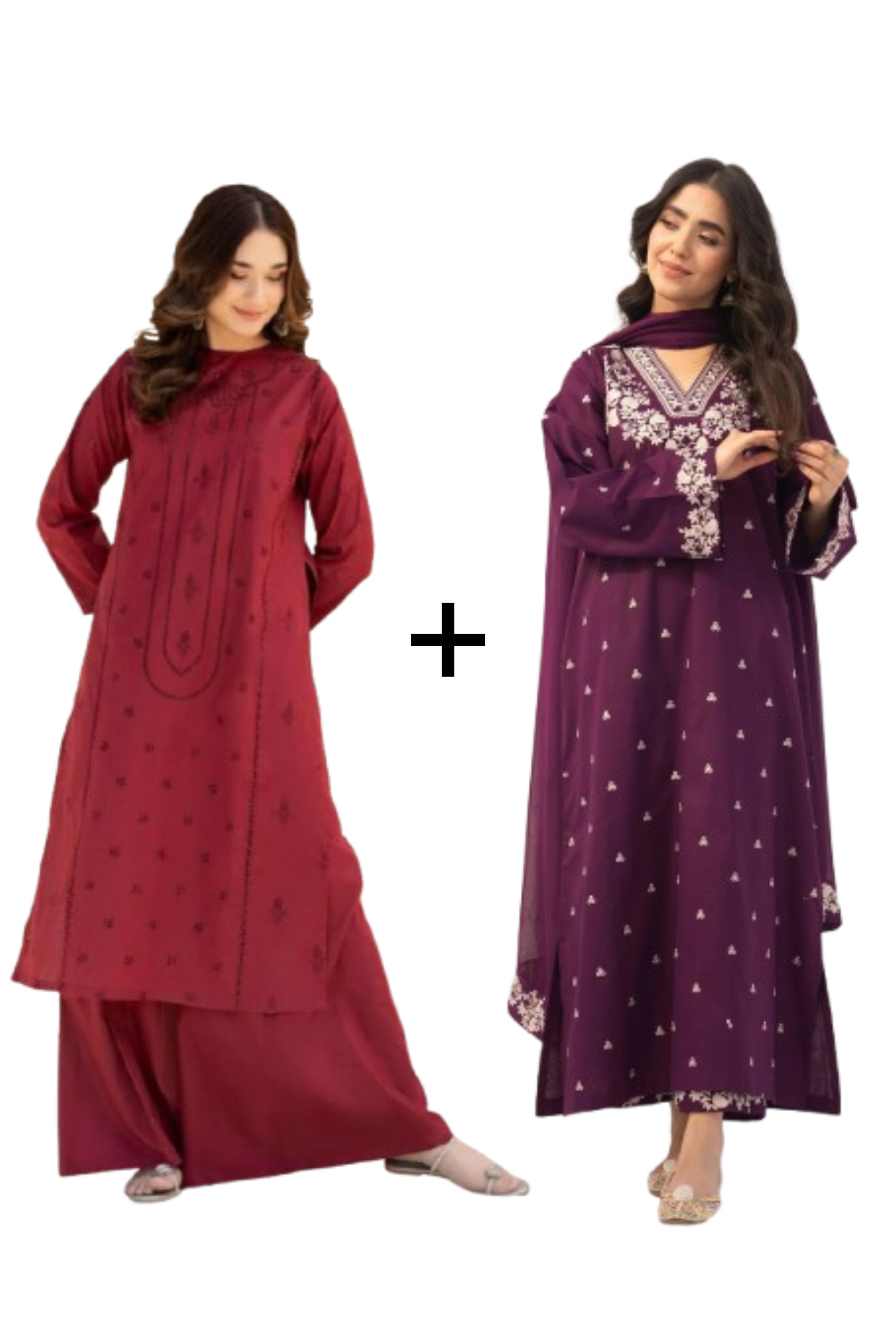 Extra 10% OFF (2 in 1) Amber 3pc + Kaashni 2pc - PEZ49