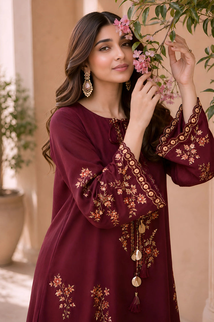 Maroon kaftan