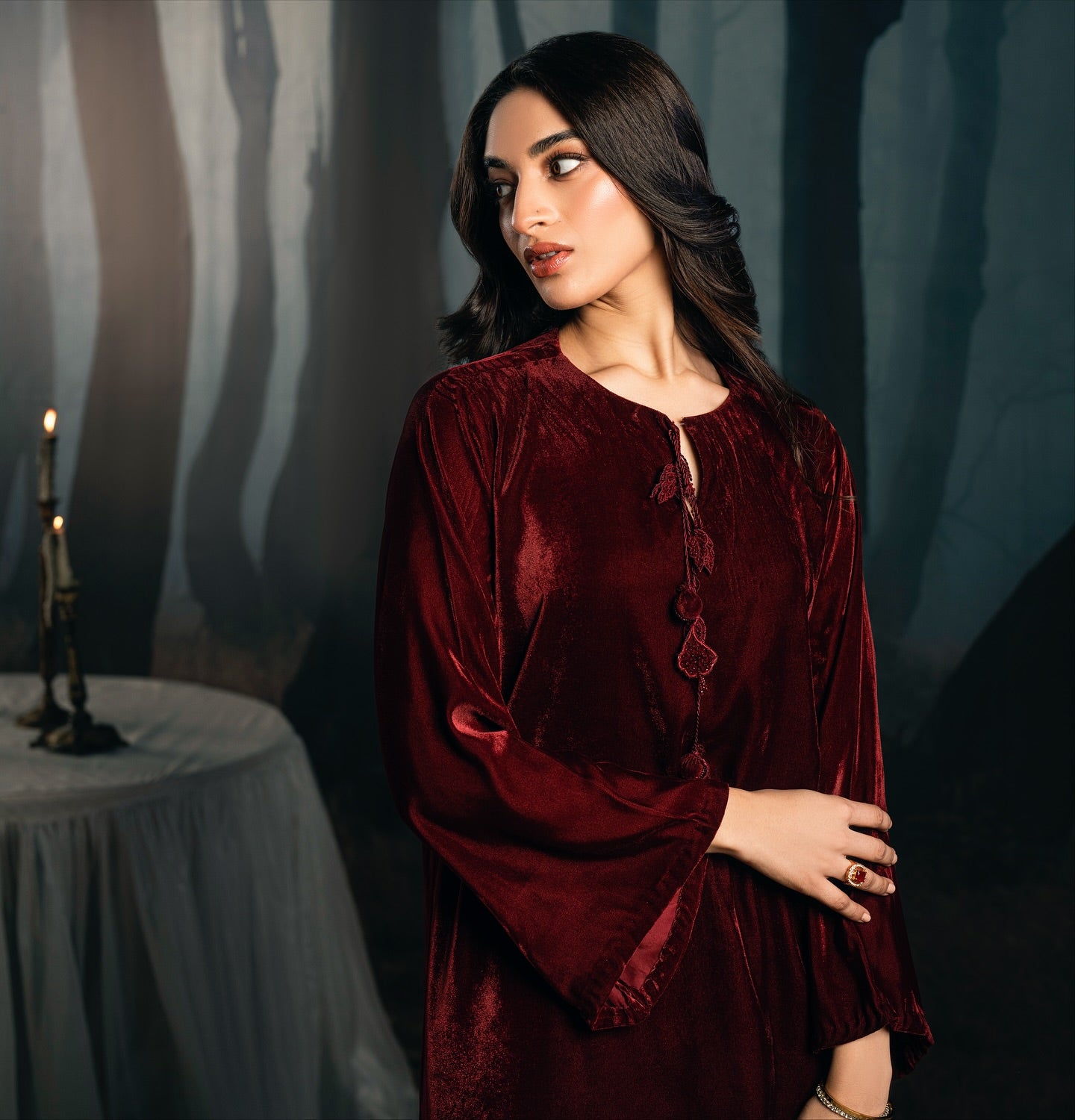 Maroon Velvet 2pc